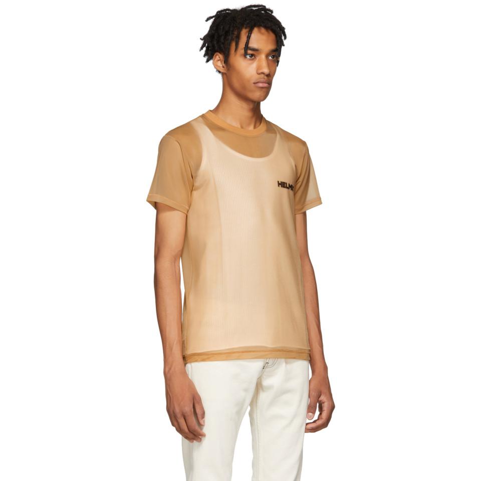 tan helmut lang shirt
