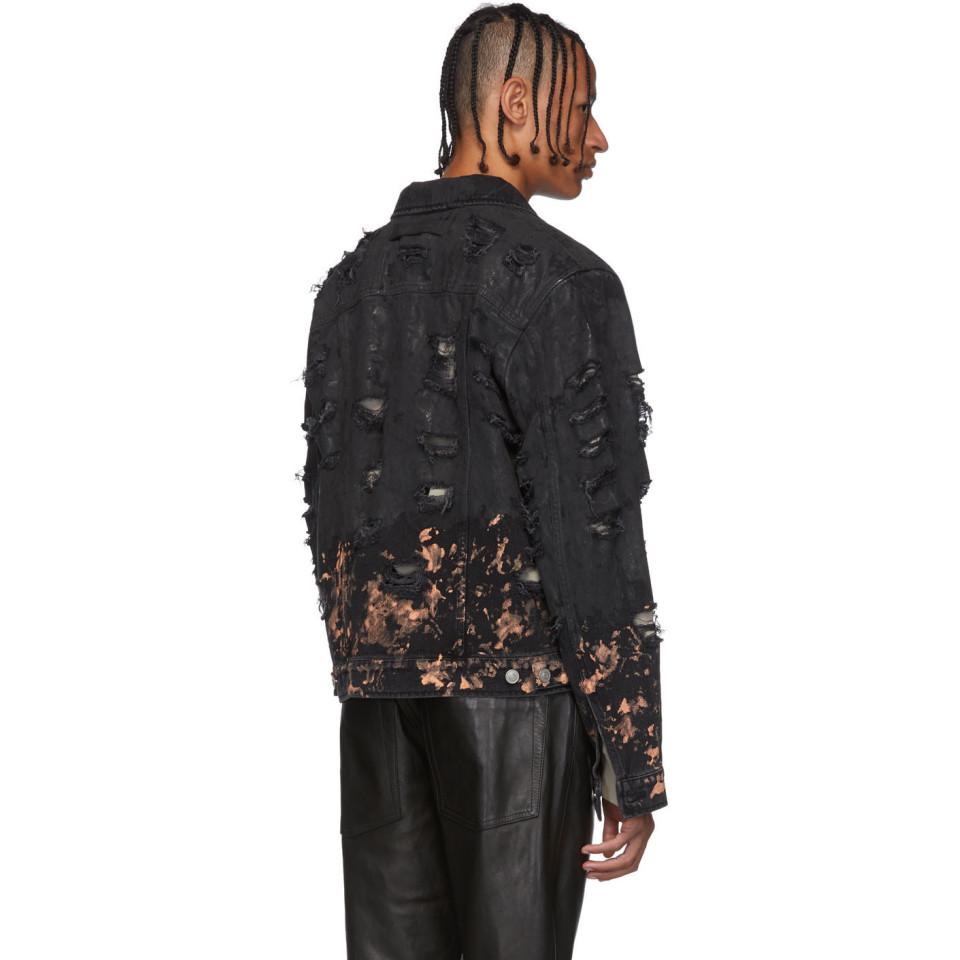 black denim jacket ripped