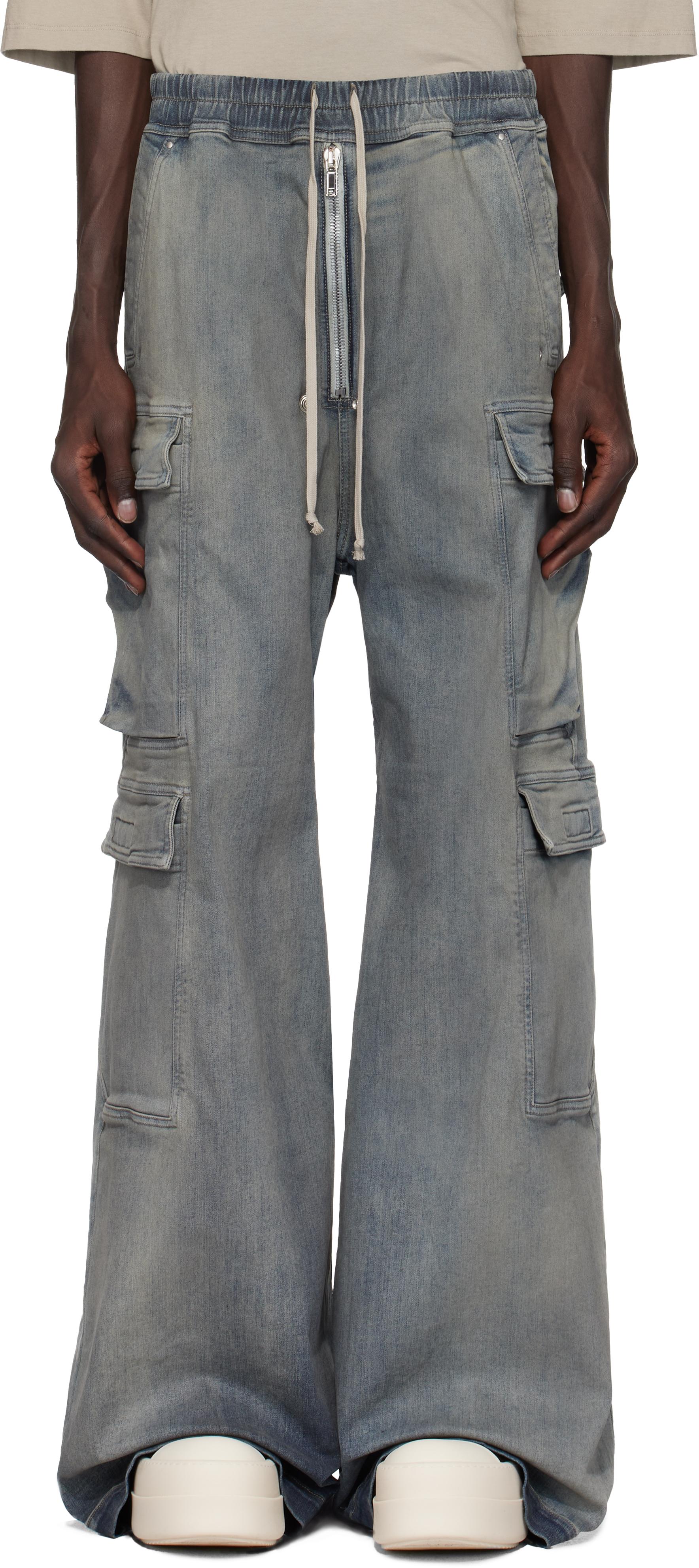 メンズ Rick Owens インディゴ Porterville Double Cargo Jumbo メンズ Rick Owens インディゴ Porterville Double Cargo Jumbo