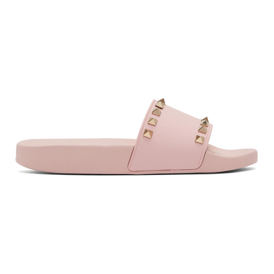 Valentino Garavani Rockstud Rubber Slides - Lyst
