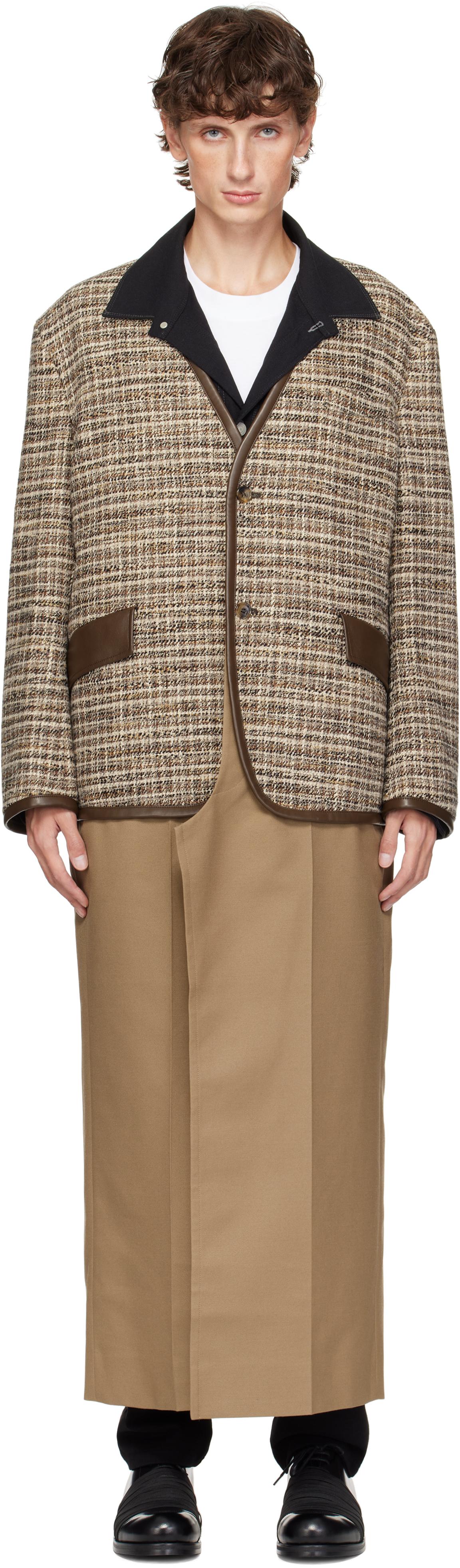 ジャケット・アウター junya watanabe man 24aw tweed blazer Junya Watanabe Men´s Black Tweed Jacket jackets - jackets