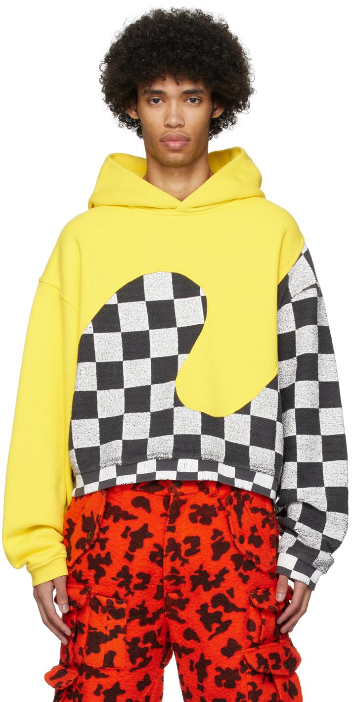ERL Yellow Gray Swirl Hoodie in Orange for Men Lyst UK