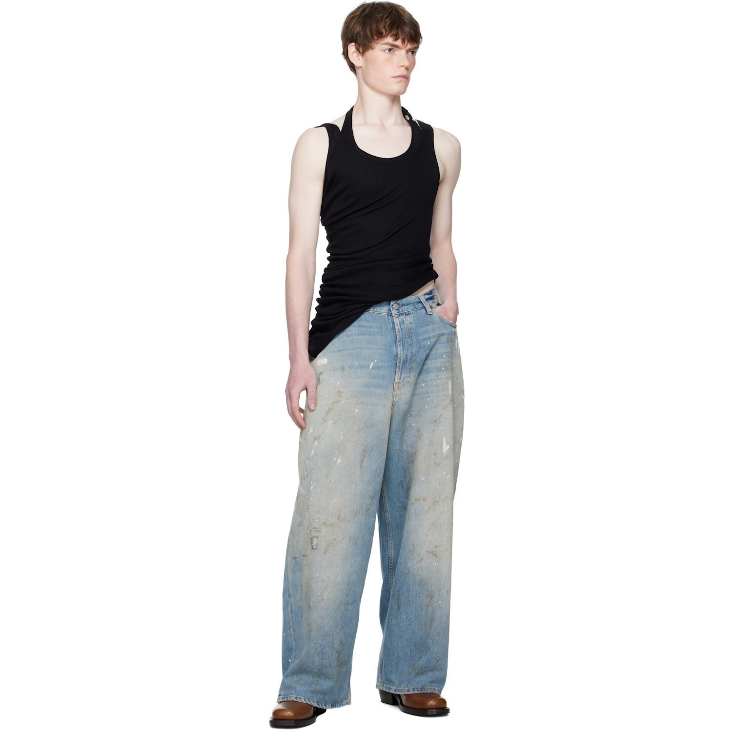 Gaultier Jean's メンズ　タンクトップ　2枚 Jean Paul Gaultier Twisted Double Layered Tank Top in Black for