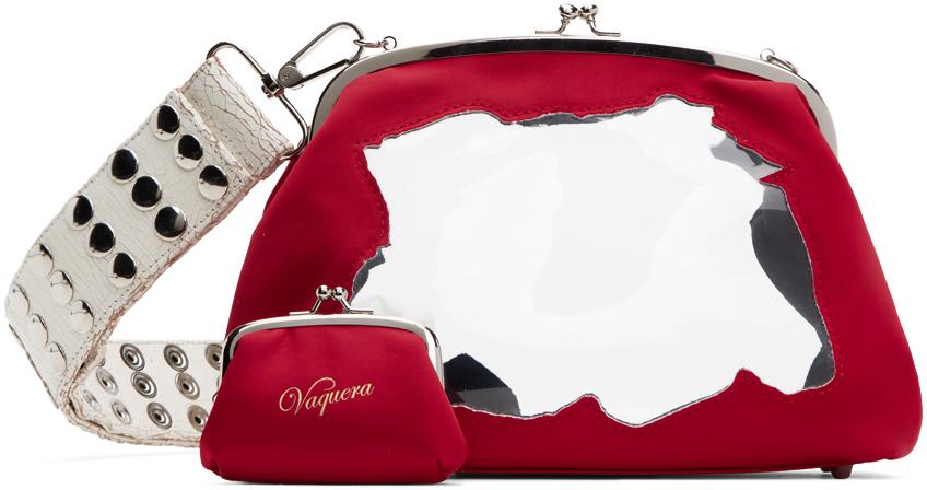 Vaquera Violin distressed leather tote bag - Black