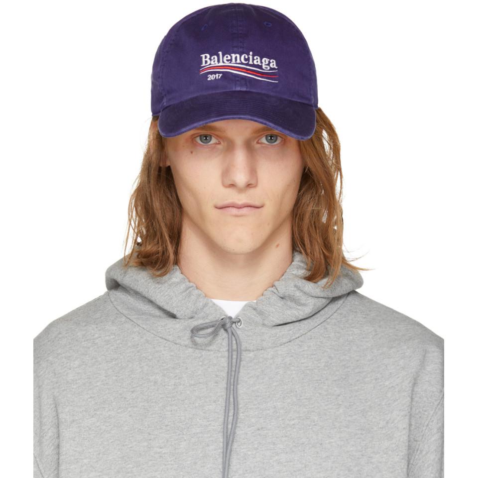 blue balenciaga cap