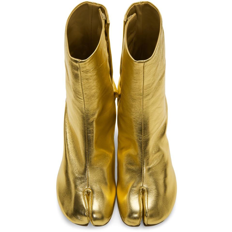 Maison Margiela Gold Tabi Boots in 