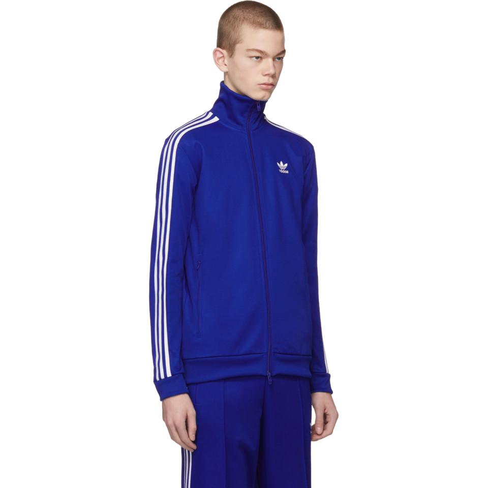 adidas beckenbauer jacket blue