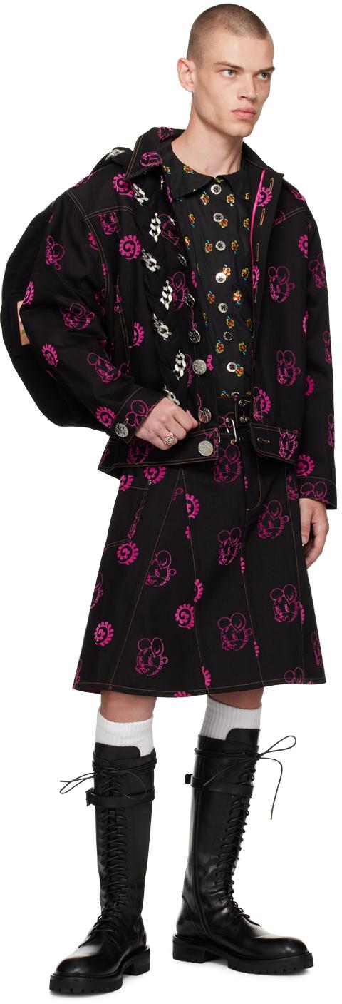 Chopova Lowena メンズ Ssense限定 ブラック Corinthian シャツ Chopova Lowena メンズ Ssense限定 ブラック Corinthian シャツ