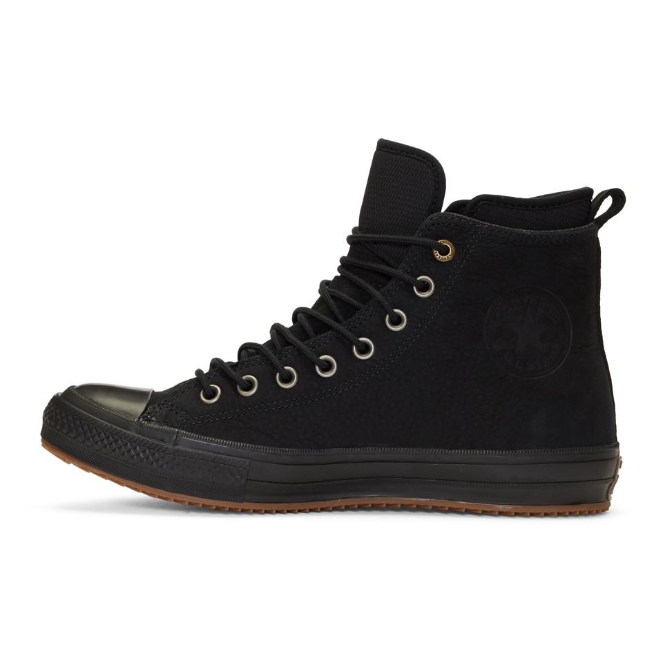 Converse Leather Black Nubuck Chuck Taylor All Star Boots for Men - Lyst