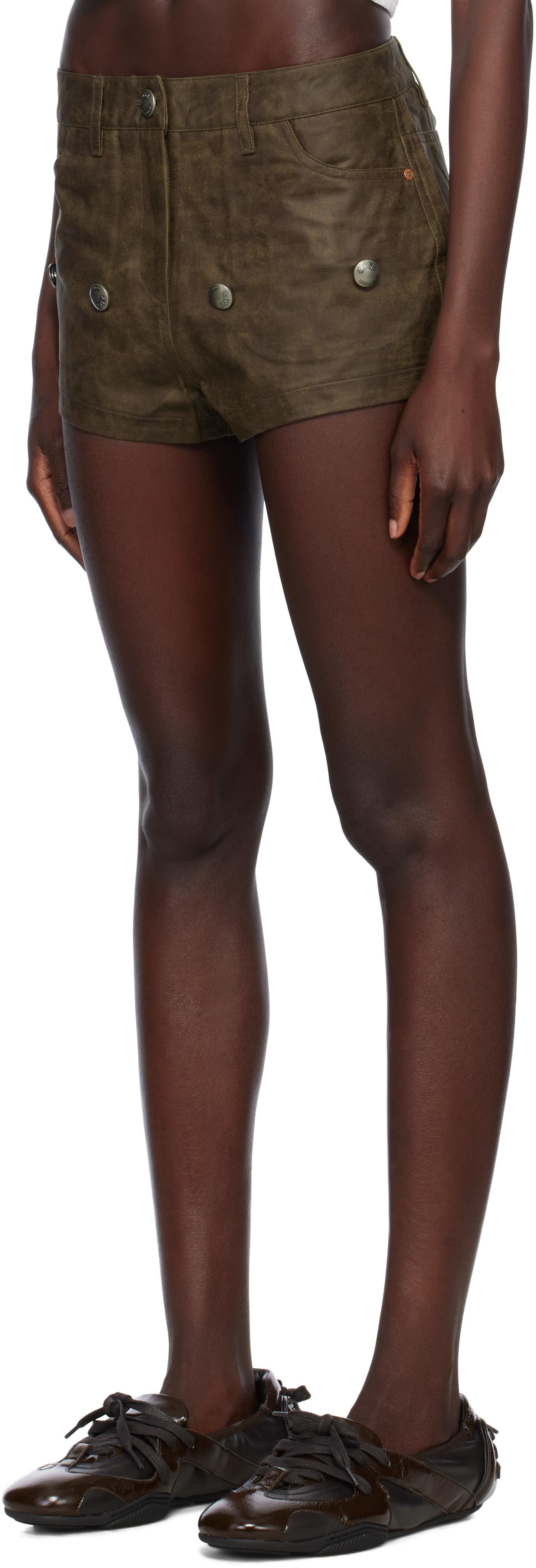 ANDERSSON BELL Molly Micro Detachable Skort Faux-Leather