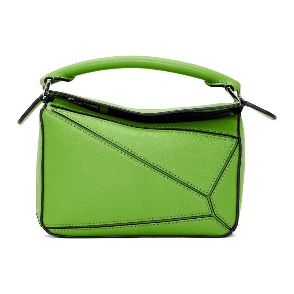 loewe green puzzle bag