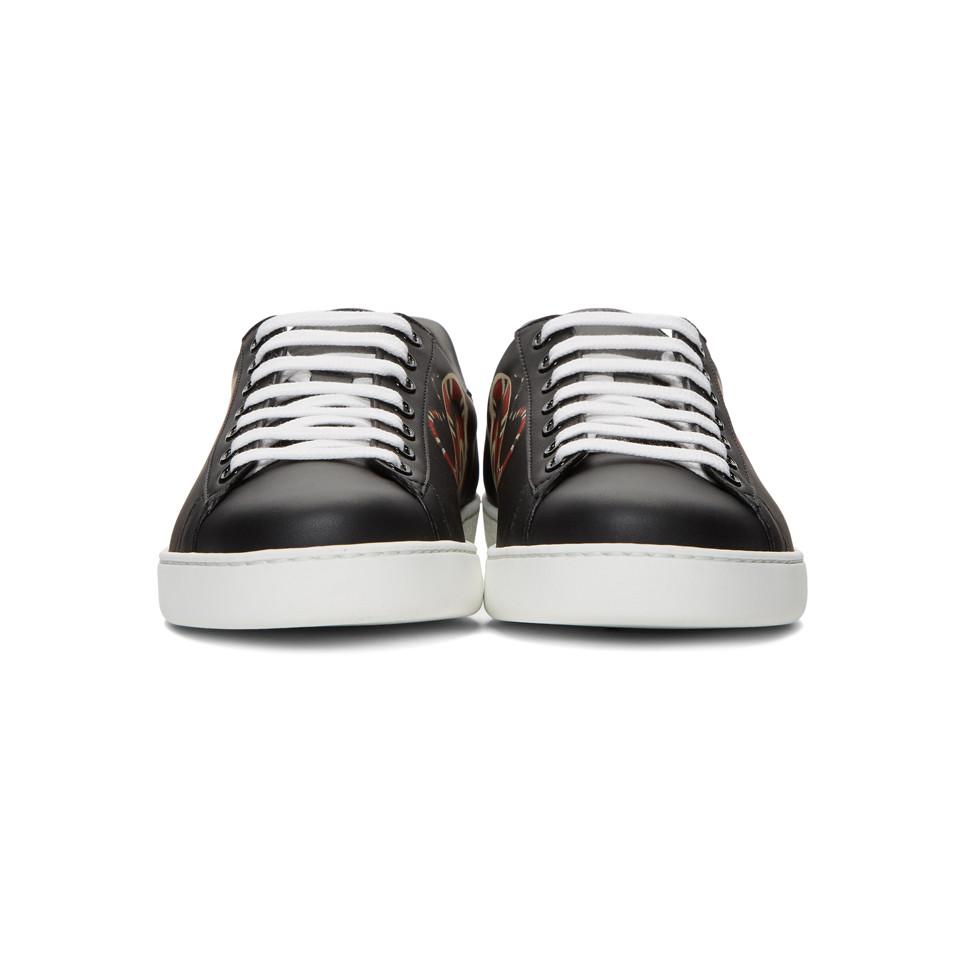 Gucci Black Snake New Ace Sneakers for Men | Lyst