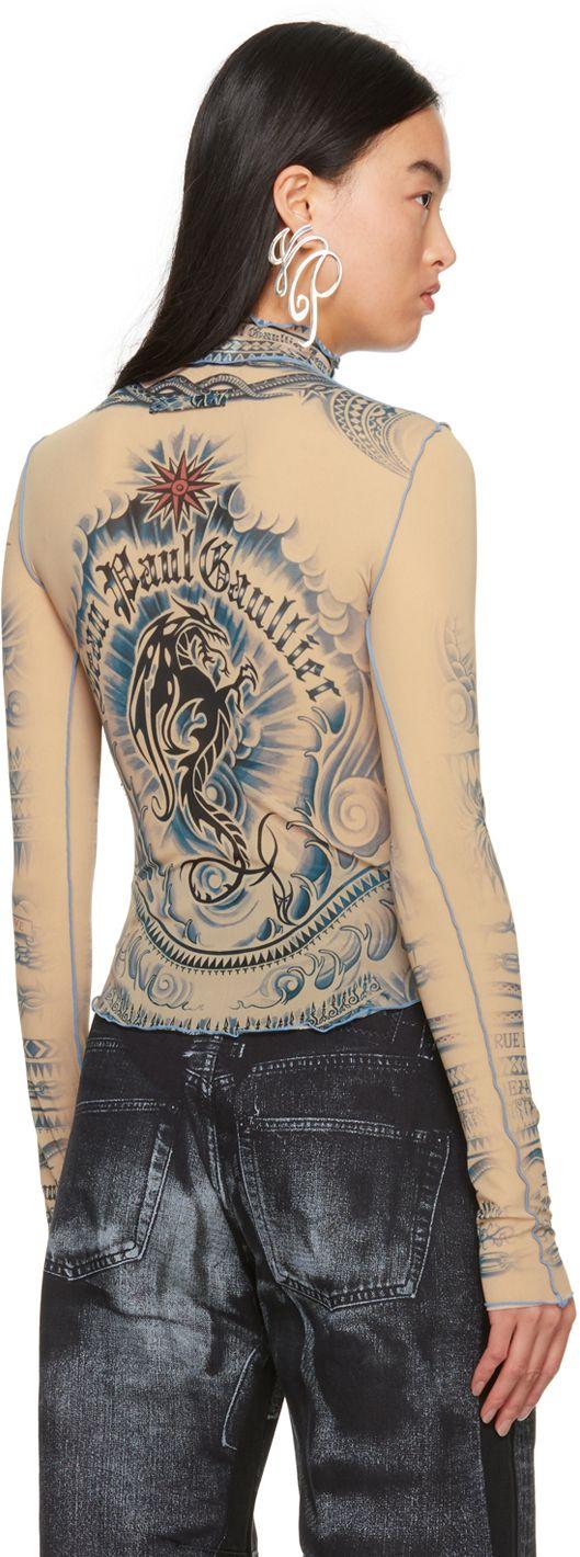 【関税込み】Jean Paul Gaultier ブラウン Soleil 長袖トップス Brown Soleil Long Sleeve T-Shirt by Jean Paul Gaultier on Sale