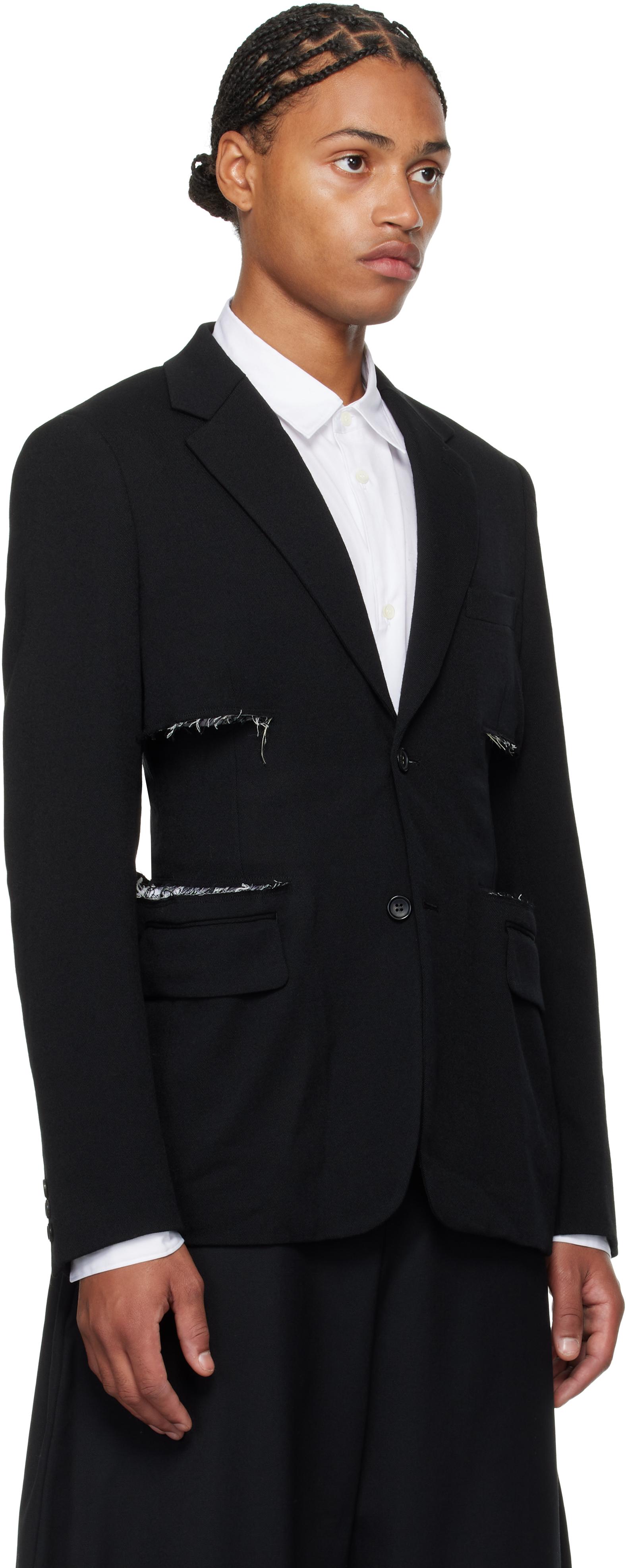 Comme des Garçons メンズ ブラック ウールギャバジン テーラード 
