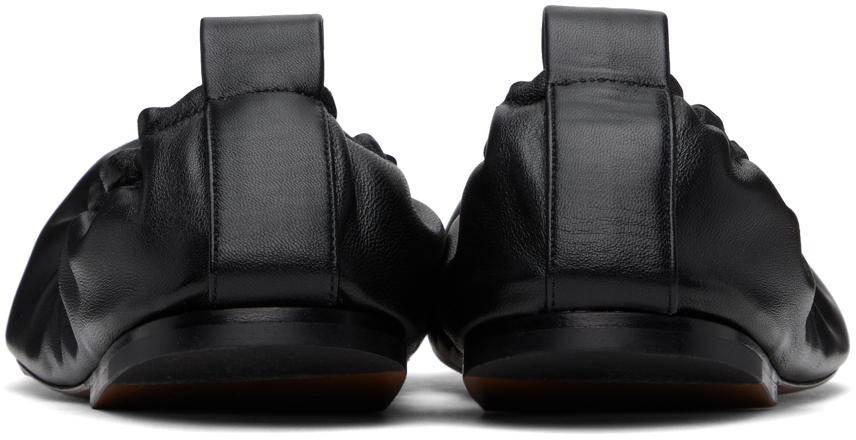 The Row Glove Leather Ballet Flats in Black | Lyst