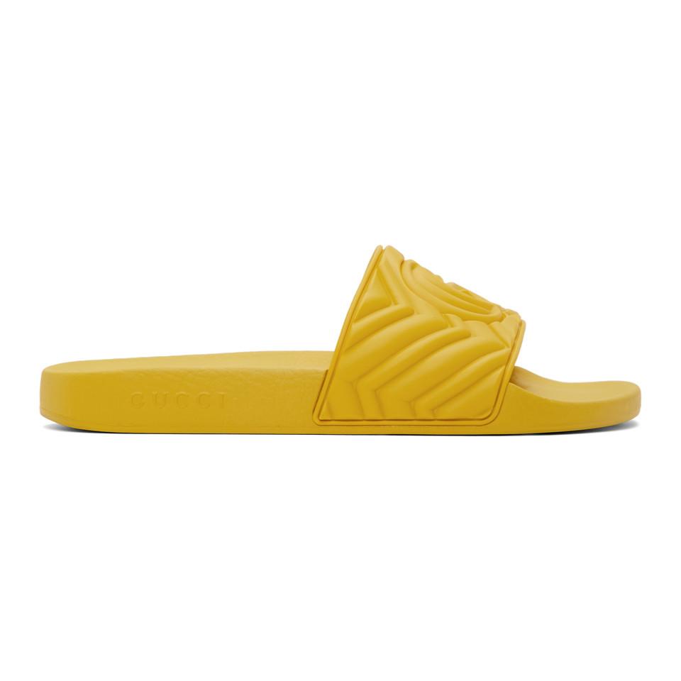 men's matelassé leather slide