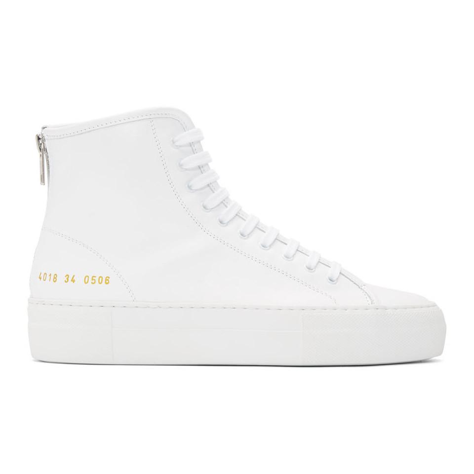 Minefelt Fem liner Common Projects White Tournament High Super Sneakers | Lyst