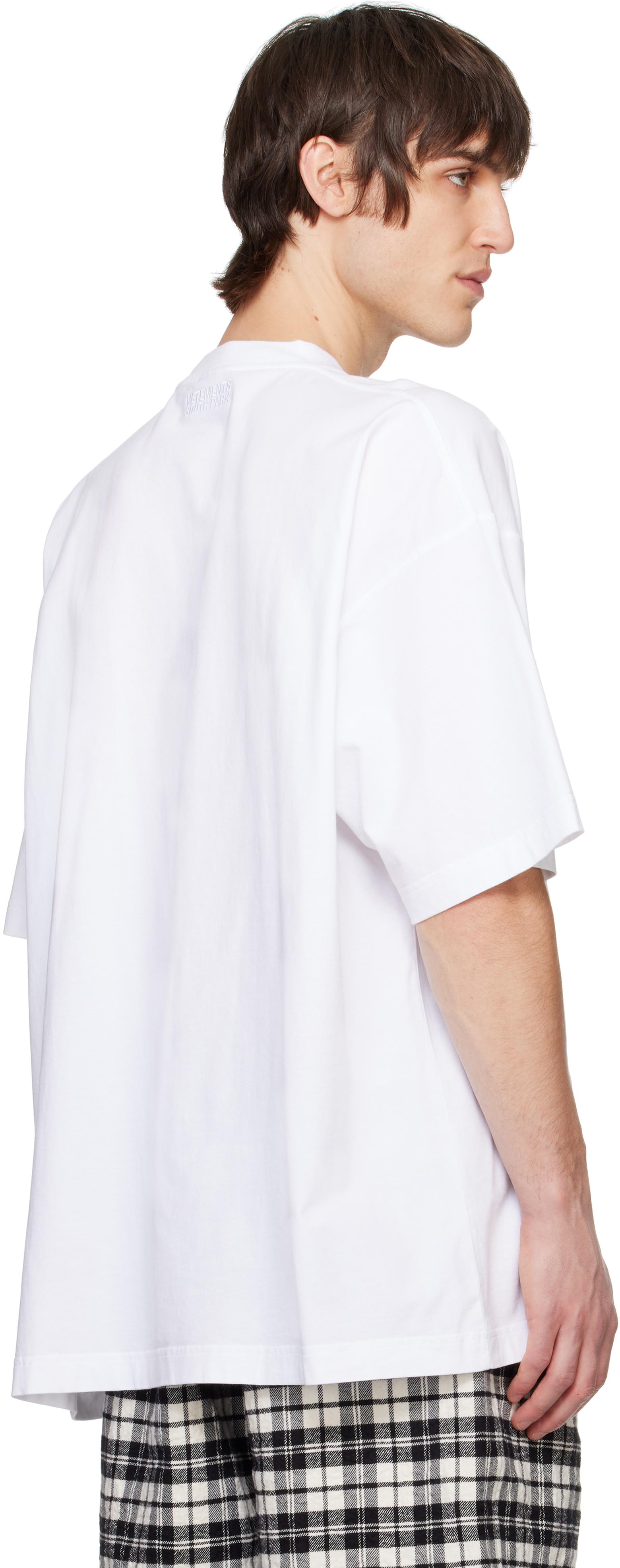 【VETEMENTS】ホワイト South Park オーバーサイズ Tシャツ VETEMENTS】ホワイト South Park オーバーサイズ Tシャツ