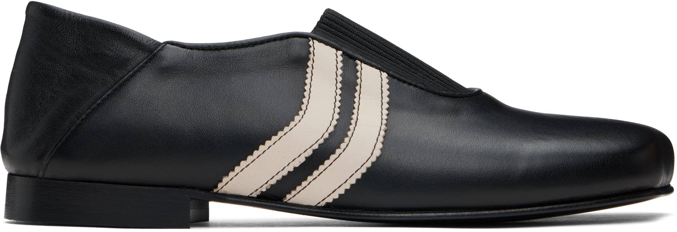 【関税込み】EGONlab ブラック ソフト スリッポン EGONlab. Soft Loafers | Black | FARFETCH