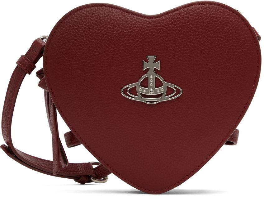 Louise Heart Crossbody Bag in RED