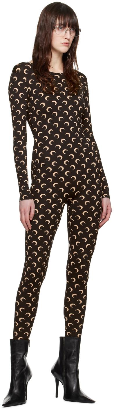 【関税込み】Marine Serre タン All Over Moon ジャンプスーツ レディース Marine Serre ジャンプスーツ & ロンパース