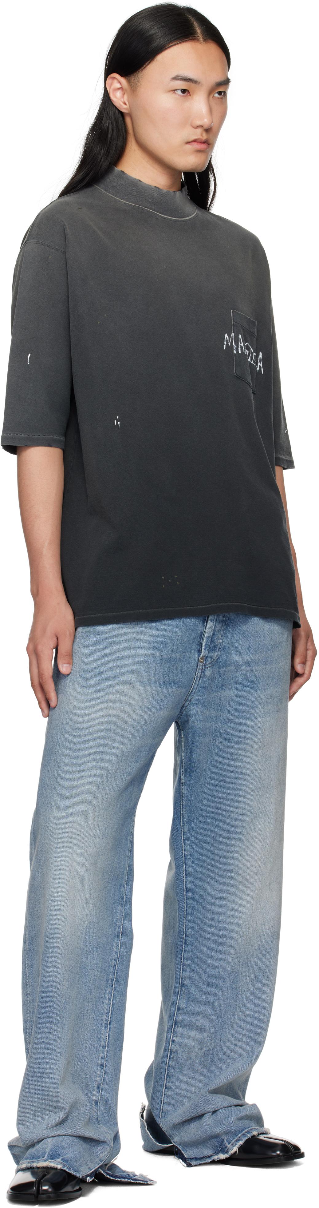 Maison Margiela Graffiti Logo T-Shirt in Black for Men | Lyst