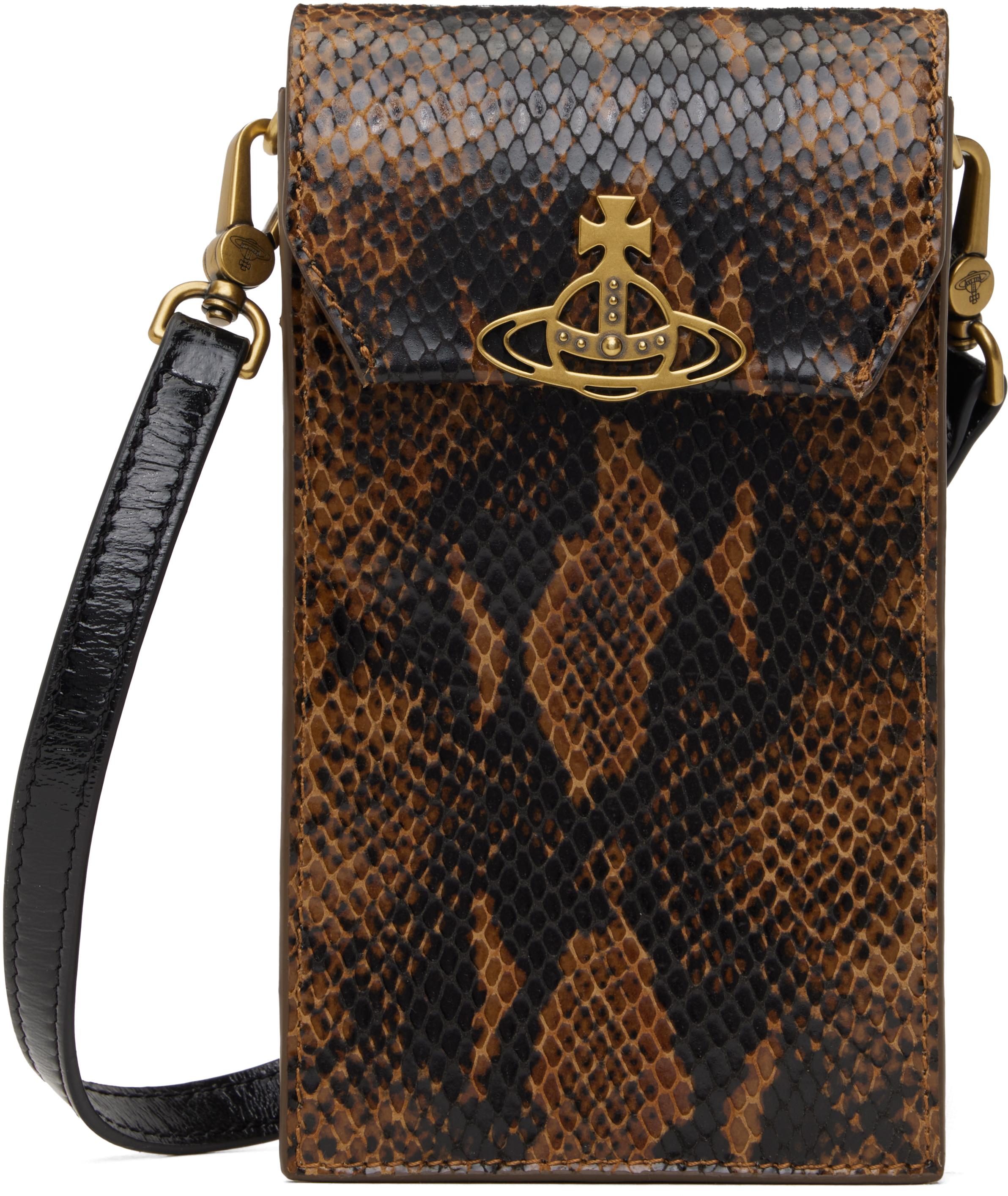 Vivienne Westwood メンズ &タン スマホショルダー メッセンジャーバッグ