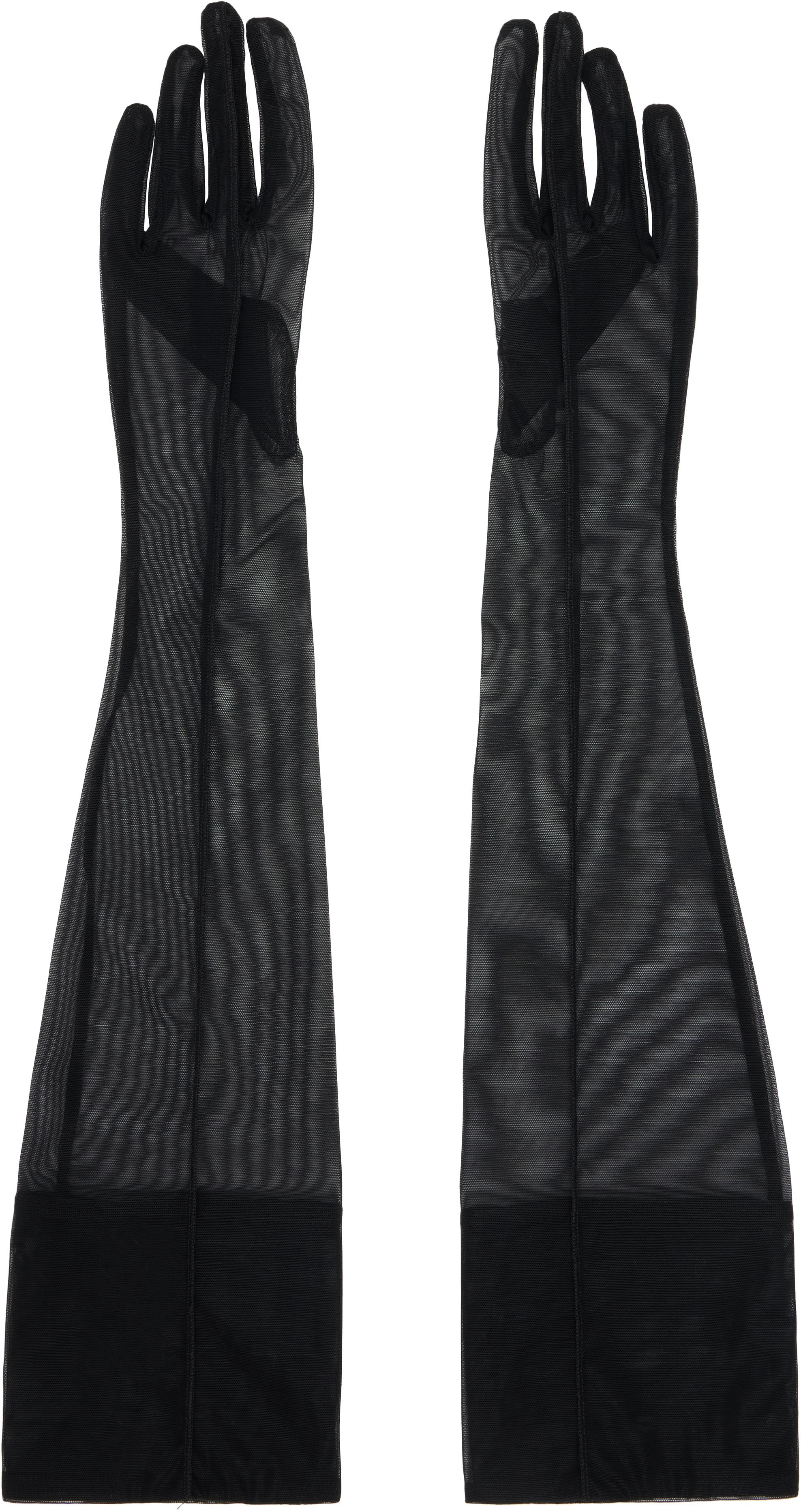 Mugler ブラック シアー グローブ ブラック | Lyst
