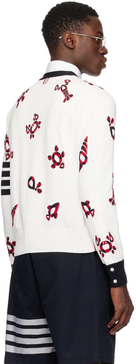 Thom Browne メンズ ブラック Thom E ホワイト 4-bar Gem Icons