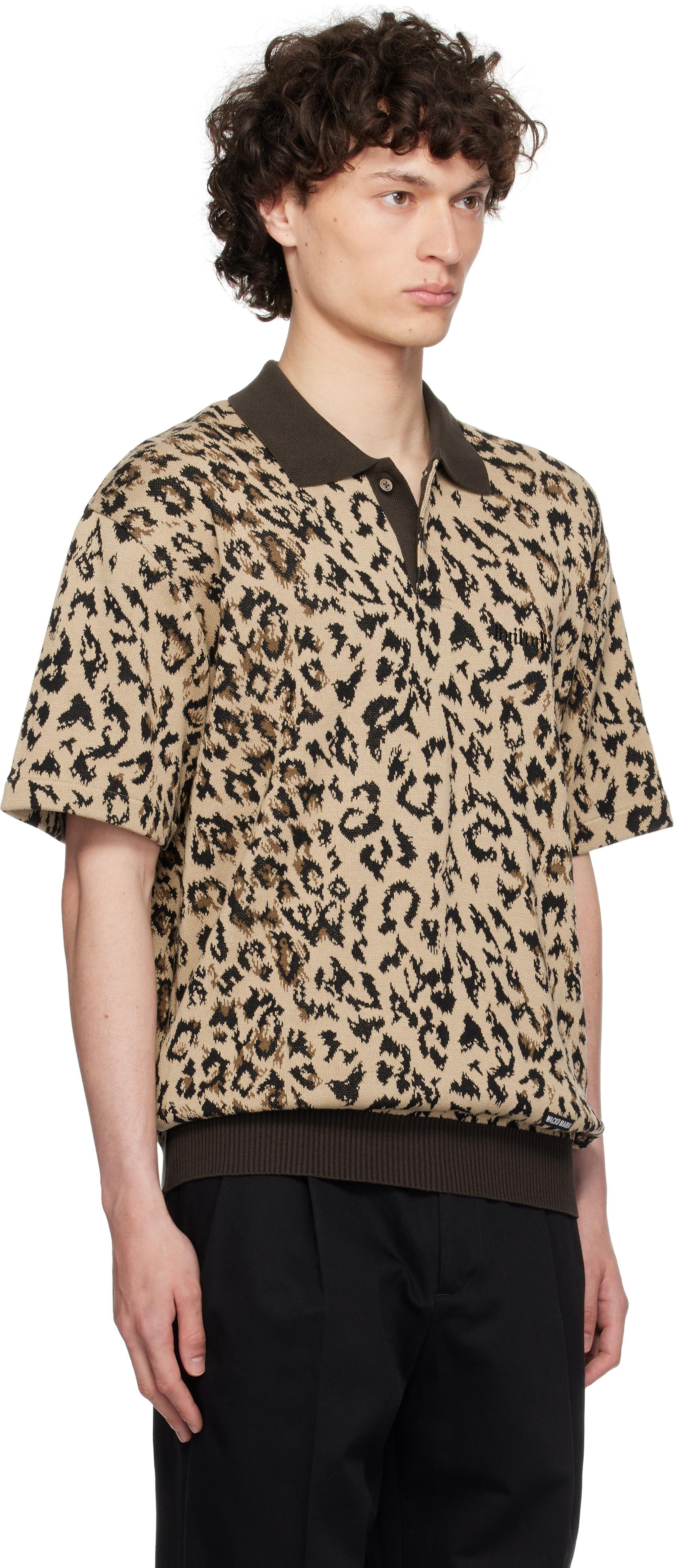 トップス WACKO MARIALEOPARD KNIT POLO SHIRT WACKO MARIA Type 1 Leopard Knit Polo Shirt 'Beige' – Limited Edt