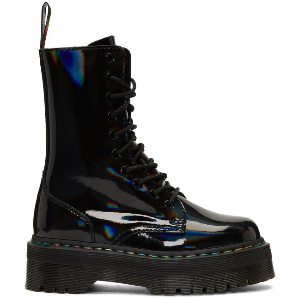 Dr. Martens Black Rainbow Jadon Hi Boots | Lyst