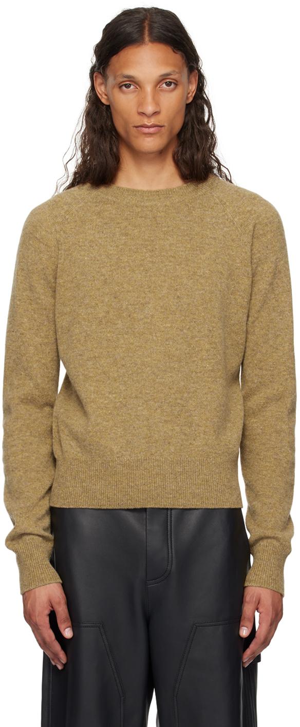 Dries Van Noten メンズ タン メリノウール セーター セーター & ニット