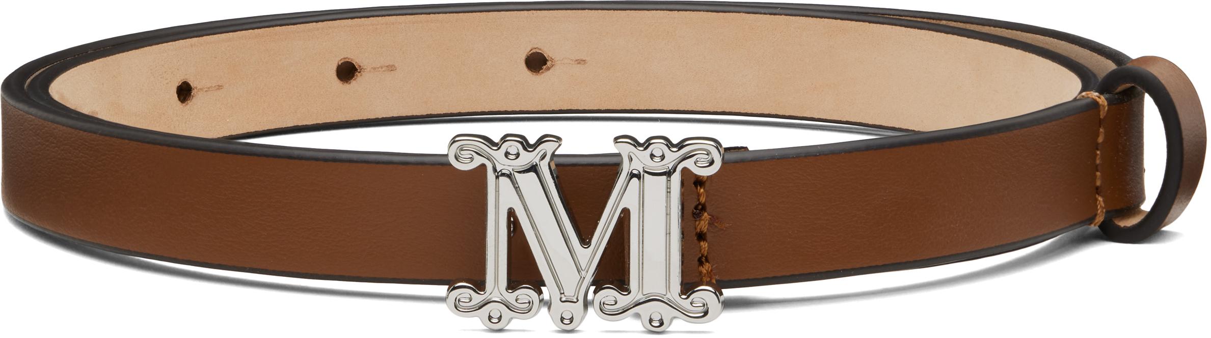 ベルト Max Mara MCLASSIC20S - Monogram leather belt Max Mara Mclassic20 Monogram Leather Belt in Black | Lyst UK