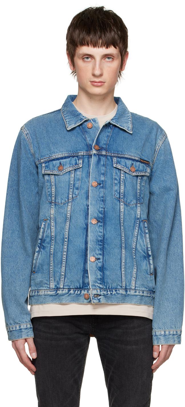 Nudie Jeans Blue Robby Denim Jacket for Men | Lyst UK