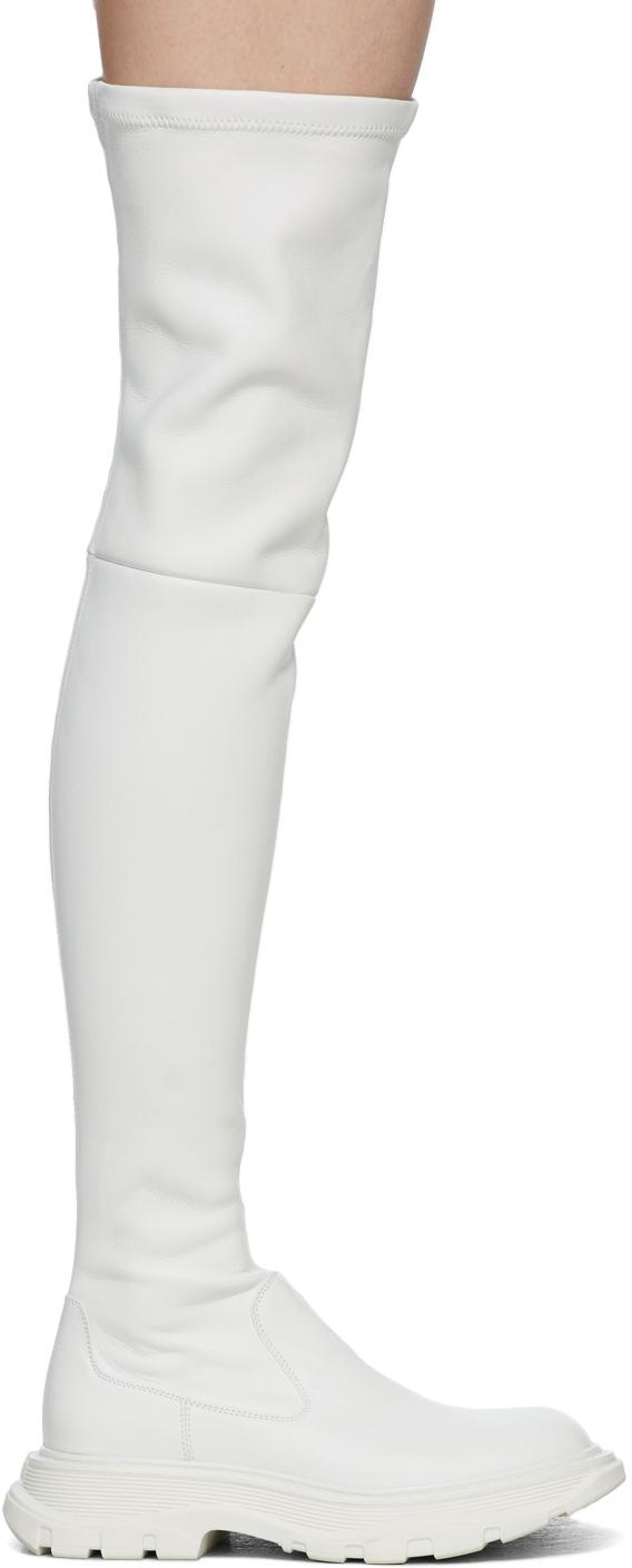 Thigh high sneaker boots top