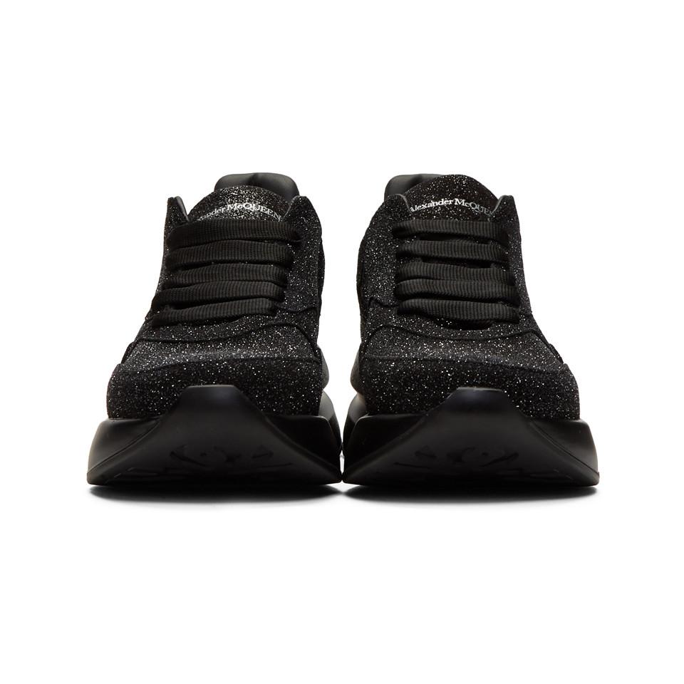 Alexander McQueen Leather 'oversized Runner' In Glitter in Black for Men |  Lyst
