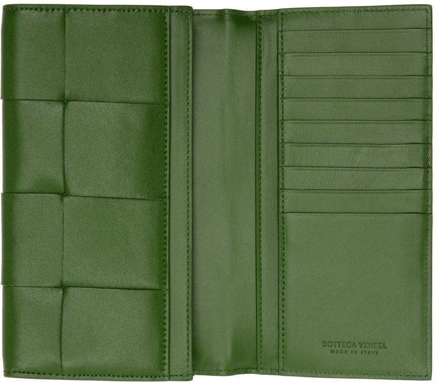 Bottega Veneta メンズ グリーン ーン 長財布 財布 & カードホルダー