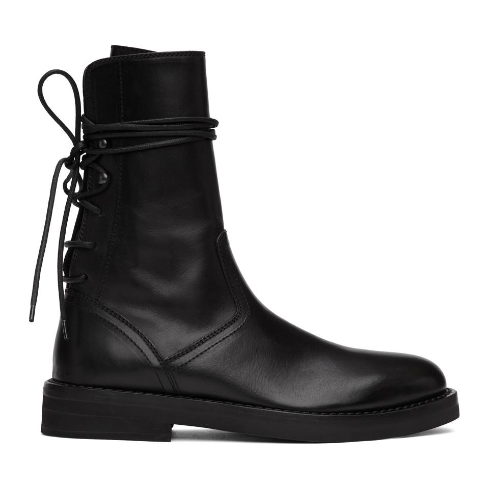 Ann Demeulemeester Black Back Lace-up Tucson Boots for Men | Lyst Australia