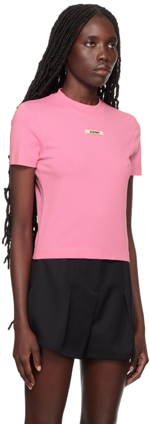 Jacquemus Grosgrain Logo T-shirt in Pink Lyst Canada