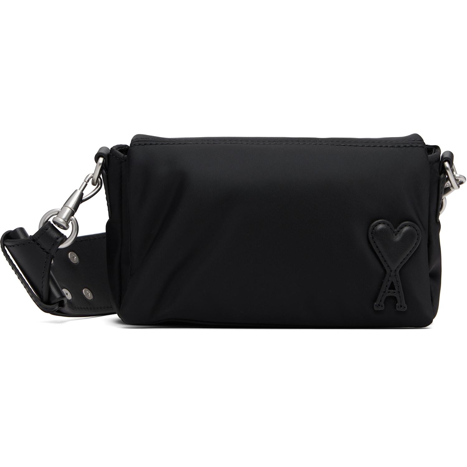 Ami Paris Nylon Marcel Lunch Box Bag in Black | Lyst UK