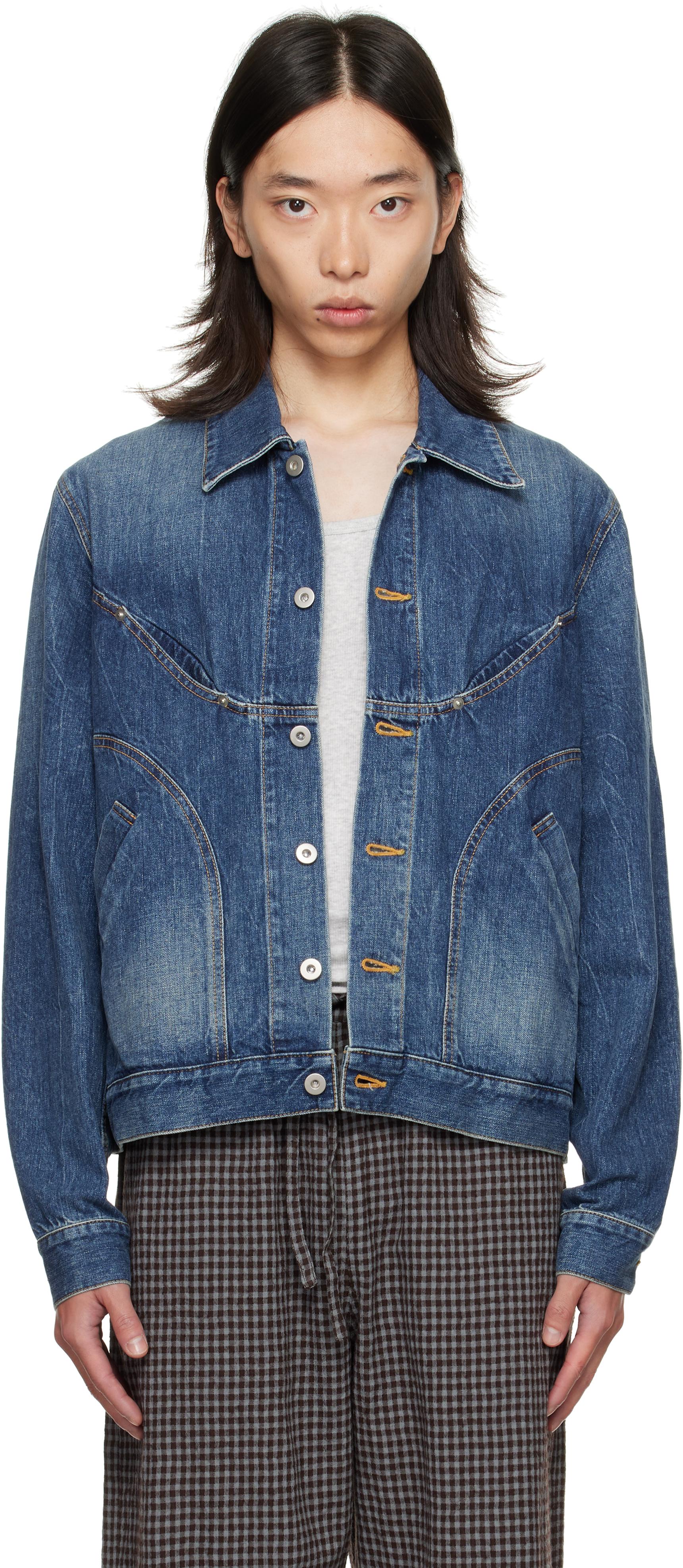 SAGE NATION Jiji Denim Jacket in Blue for Men | Lyst