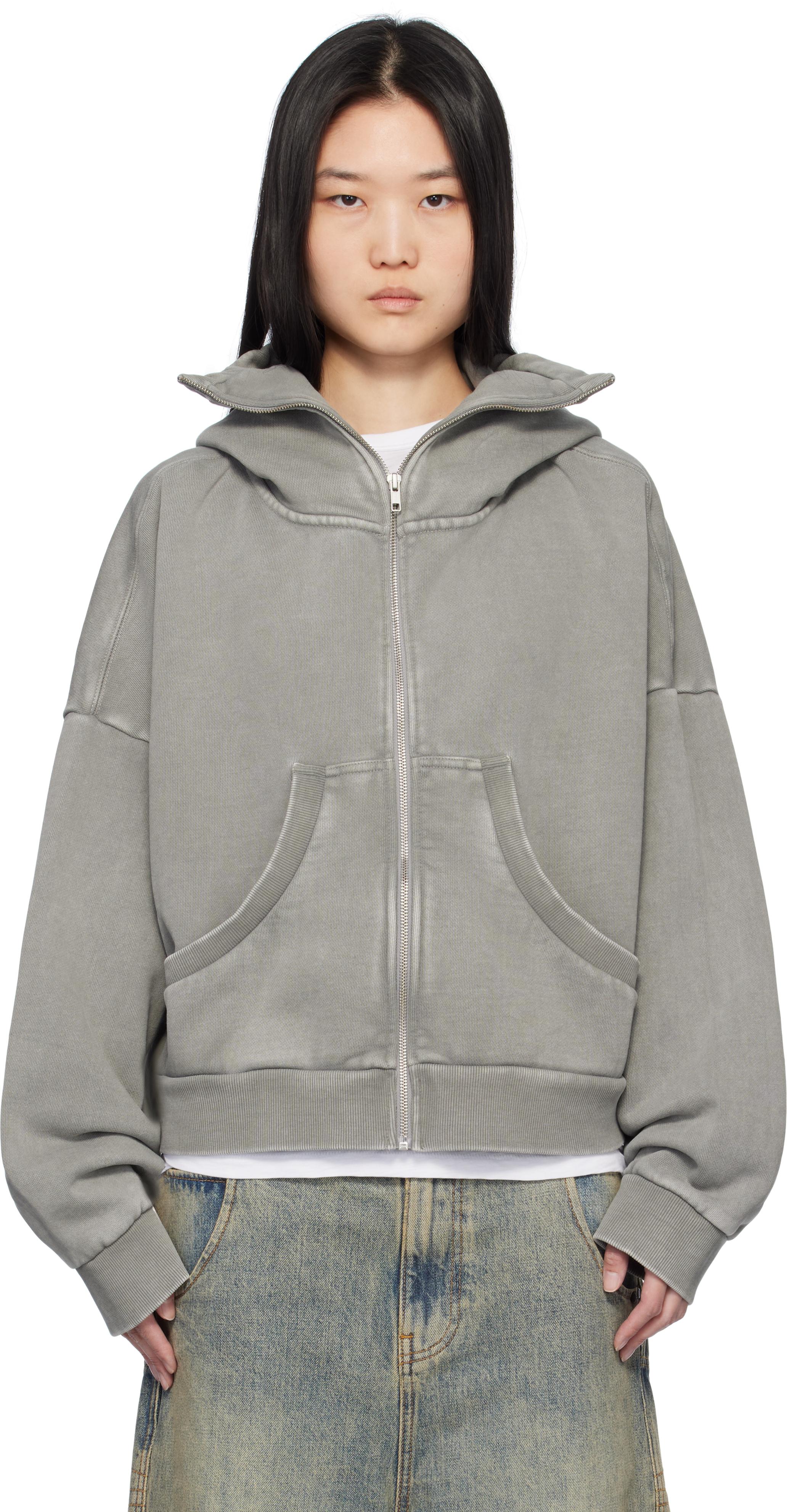 Entire studios Full Zip Hoodie in Grey | Lyst UK