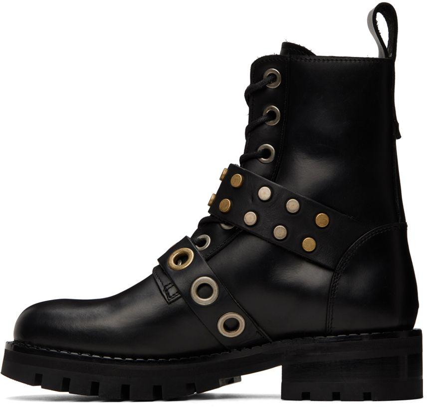 Vivienne Westwood Black Combat Buckle Boots | Lyst
