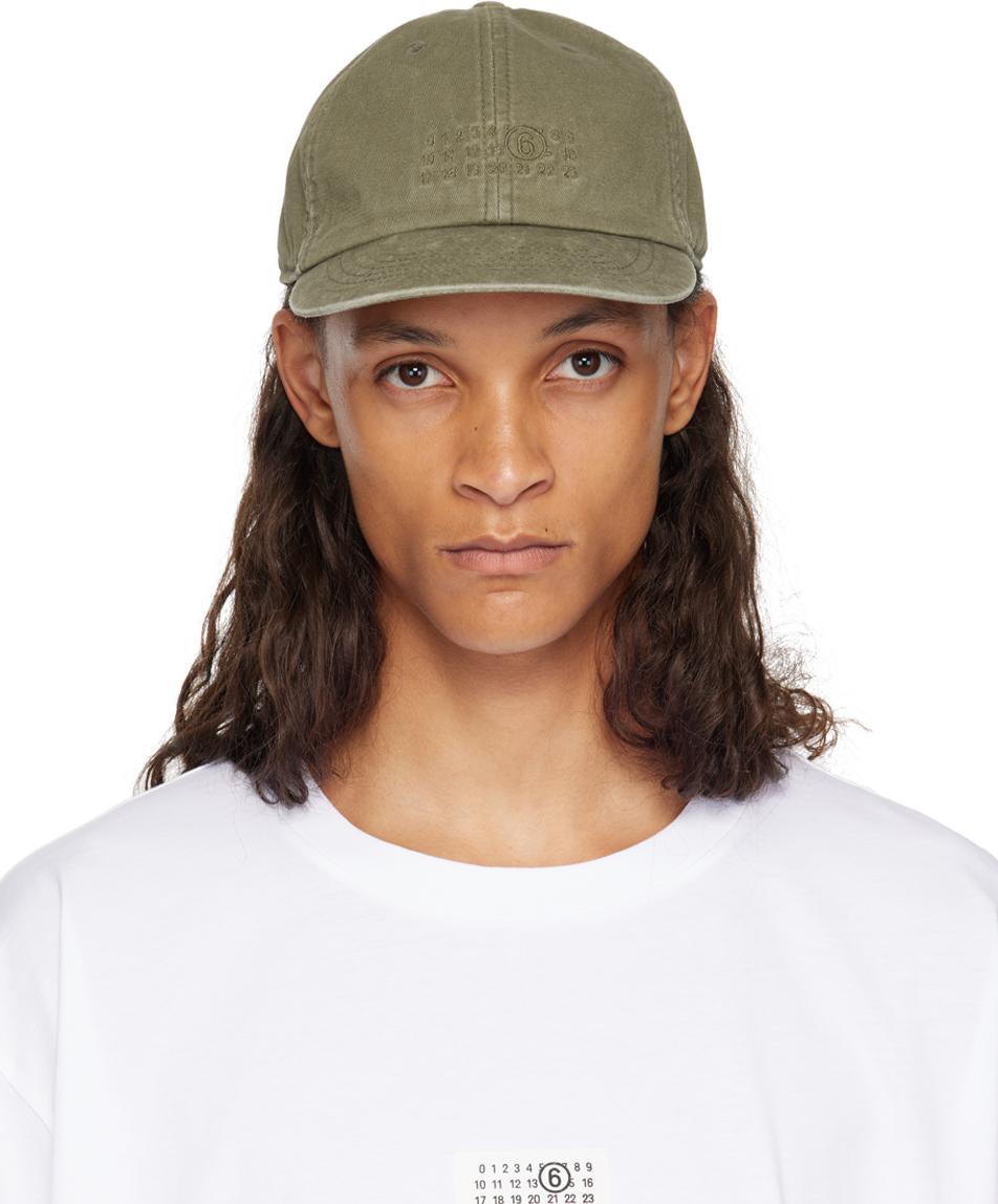 MM6 Maison Margiela カーキ　キャップ メンズ MM6 by Maison Martin Margiela カーキ ベースボール