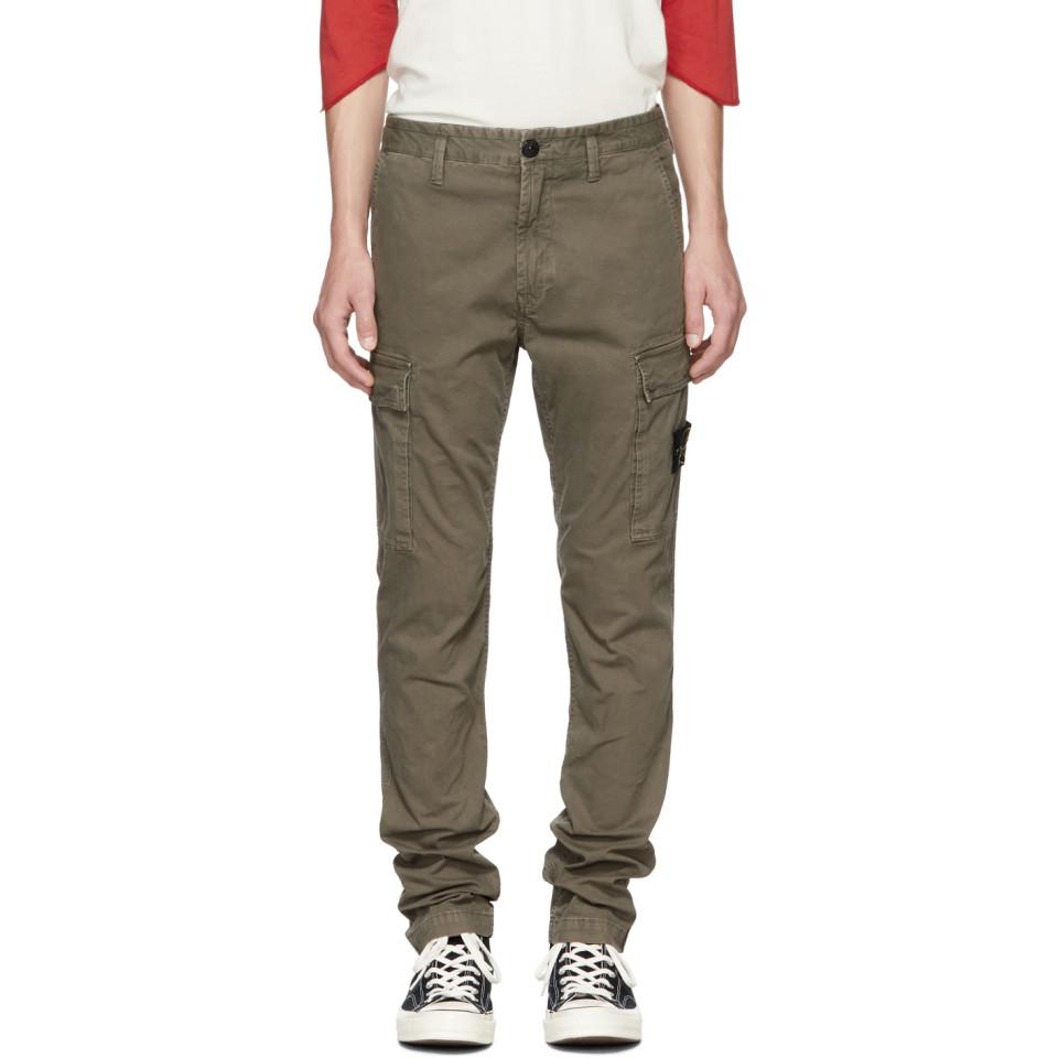Stone Island Cotton Green Cargo Pants for Men - Lyst