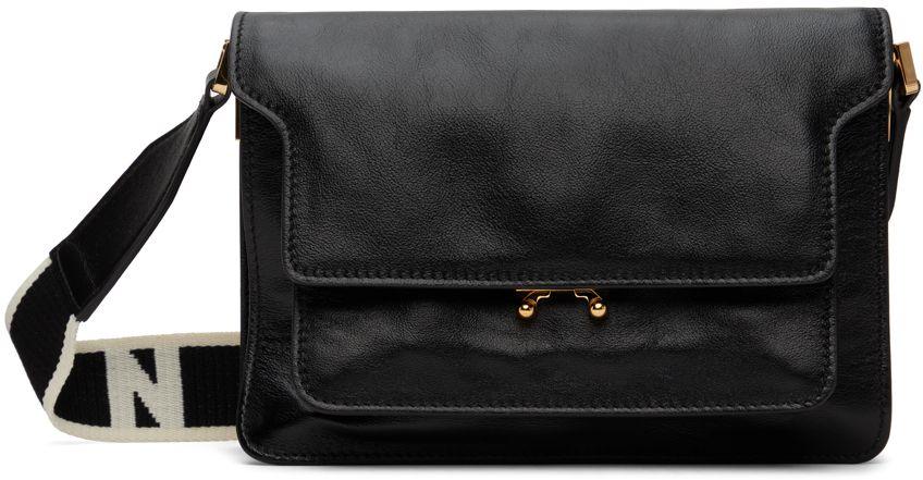 Marni Black Trunk Soft Mini Bag in Black Leather