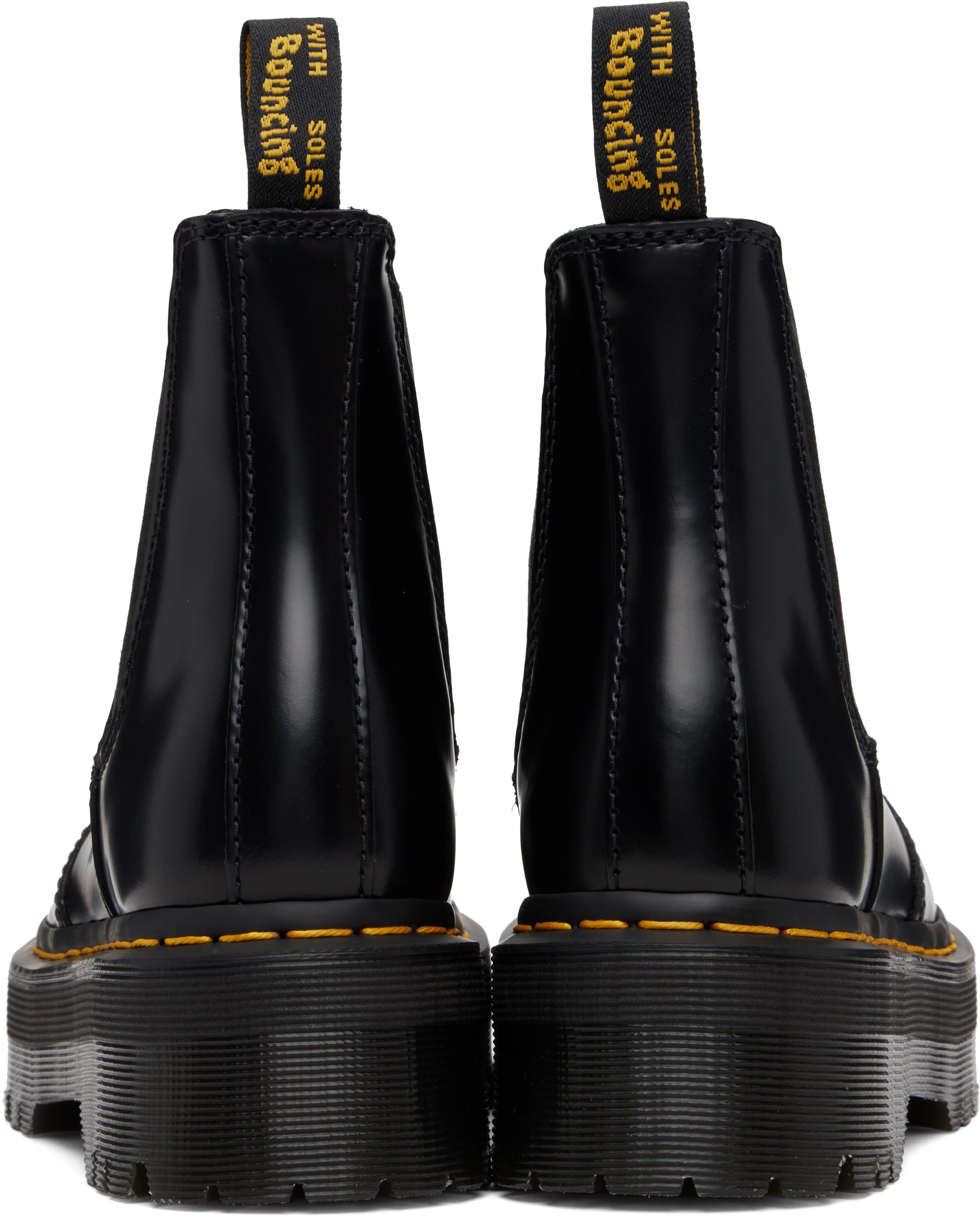 Polished Smooth Leather Doc Martens Chelsea Platform Boots 2976