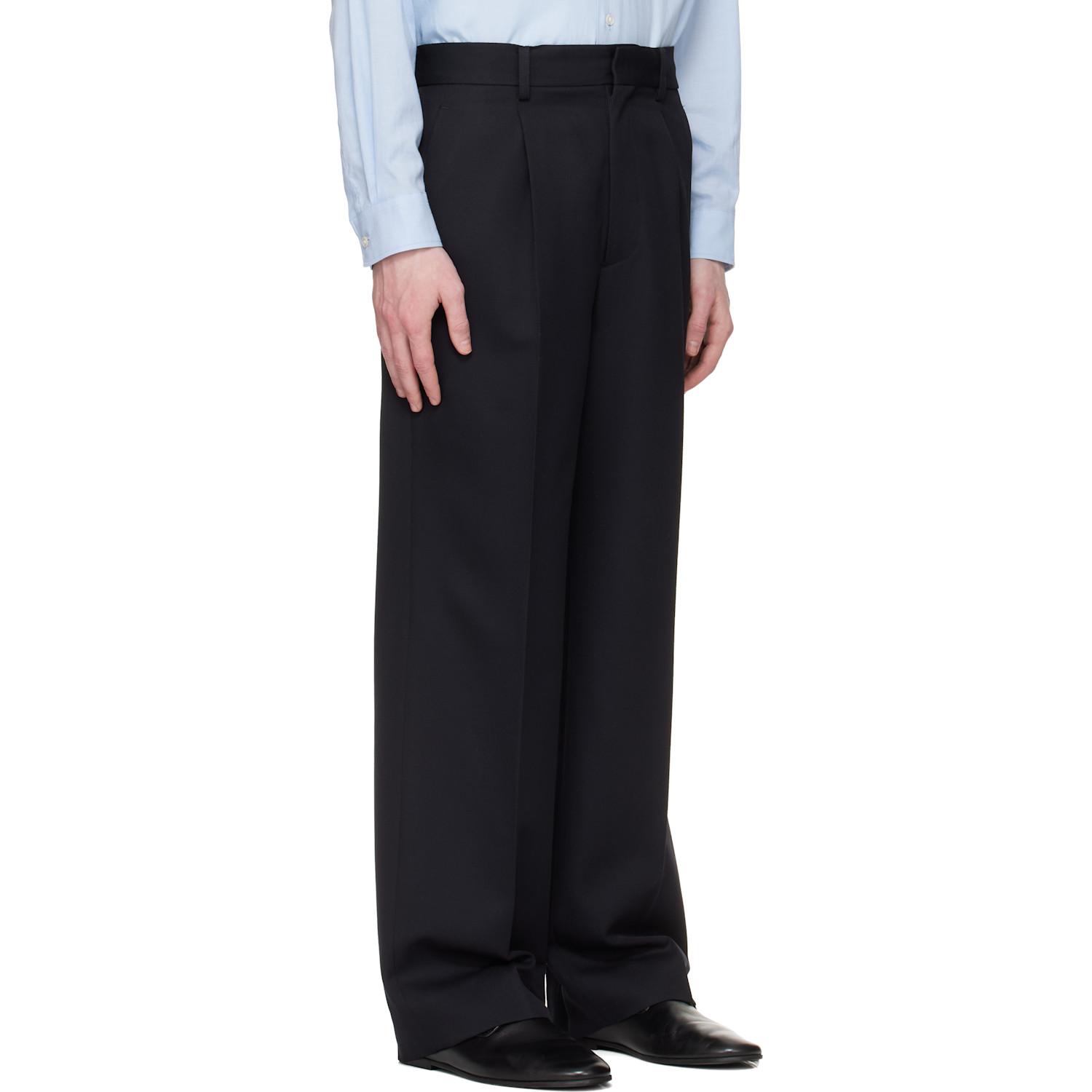 Ssstein Wool Kersey Straight Trousers in Black for Men | Lyst UK