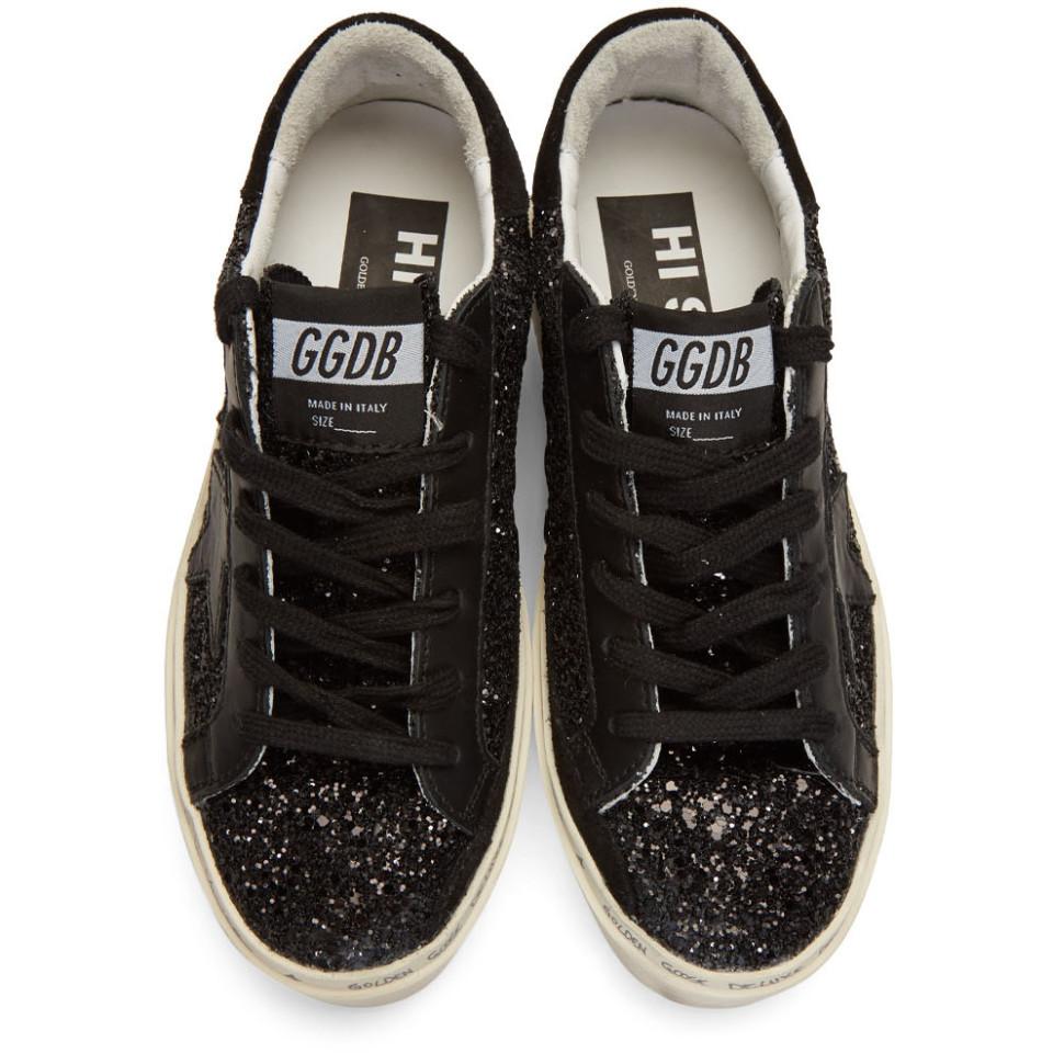 hi star sneakers black glitter upper