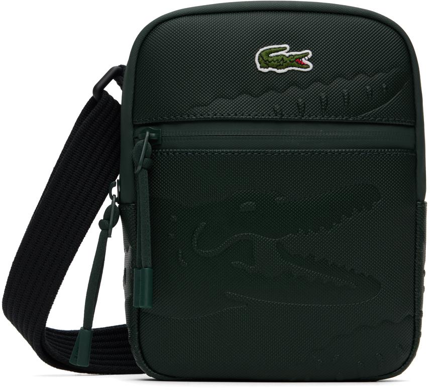 Lacoste Small Lcst Flat Piqué Bag in Black for Men | Lyst